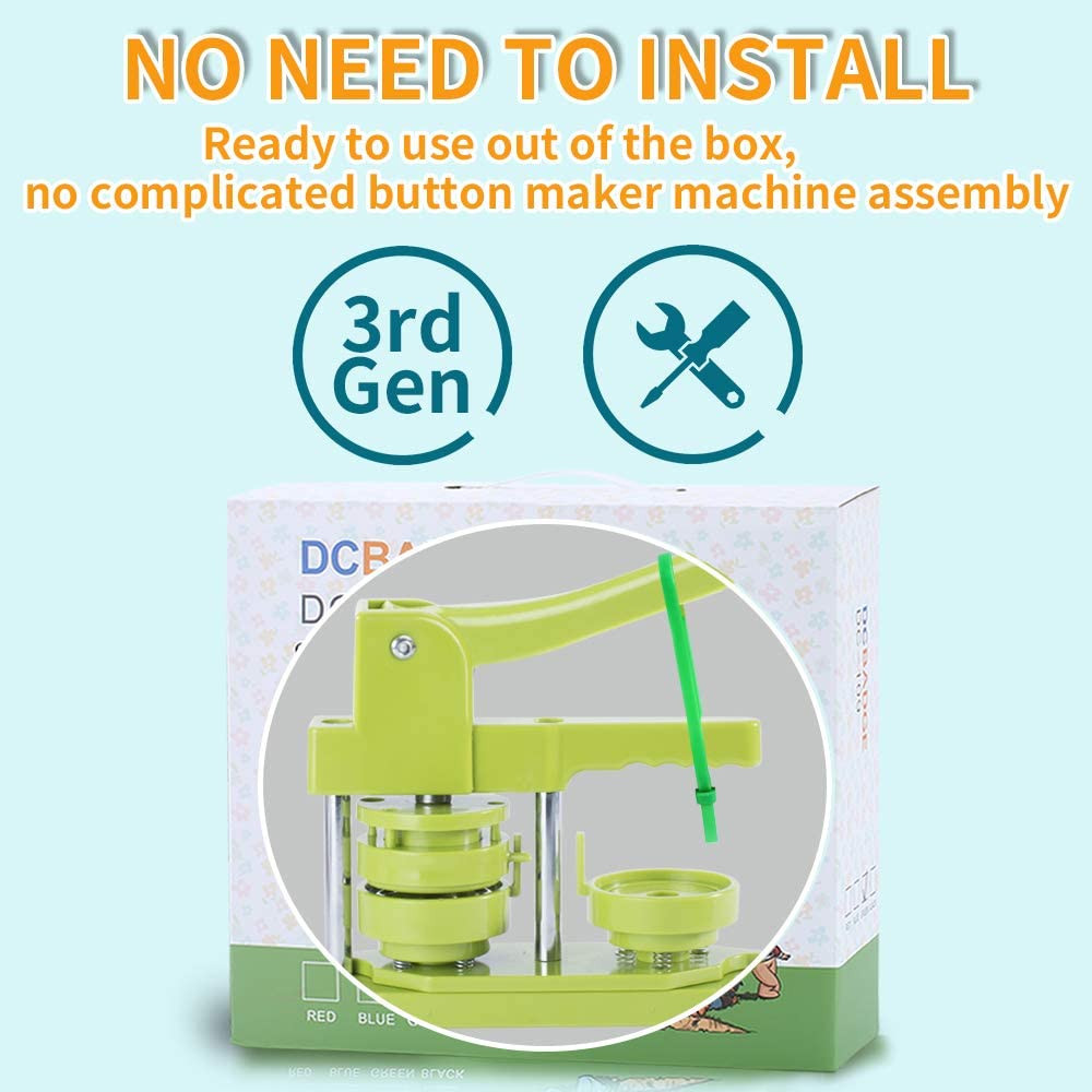 Button Maker Machine 58Mm - (3Rd Gen) Installation-Free 58Mm(2.25In) DIY Pin