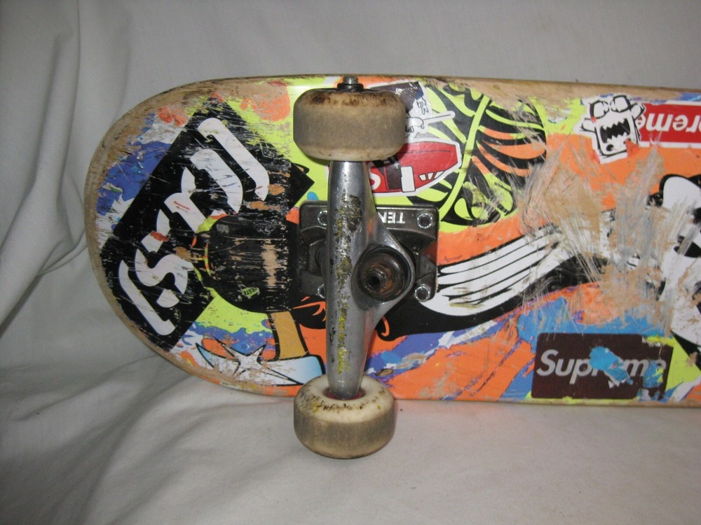 pre-owned skateboard Tensor trucks Psychedelic wheels Blind grim reaper deck