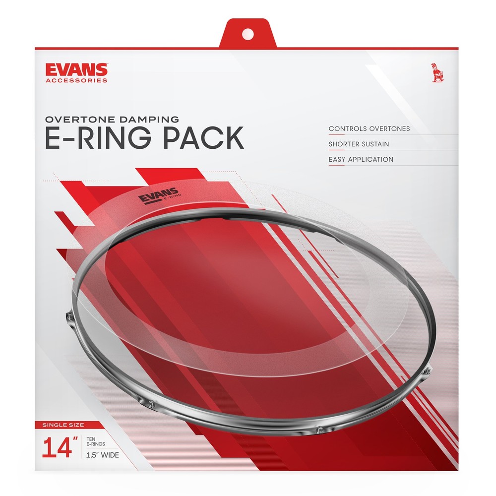 EVANS 1.5 Inch E-Ring 10 Pack, 14 Inch