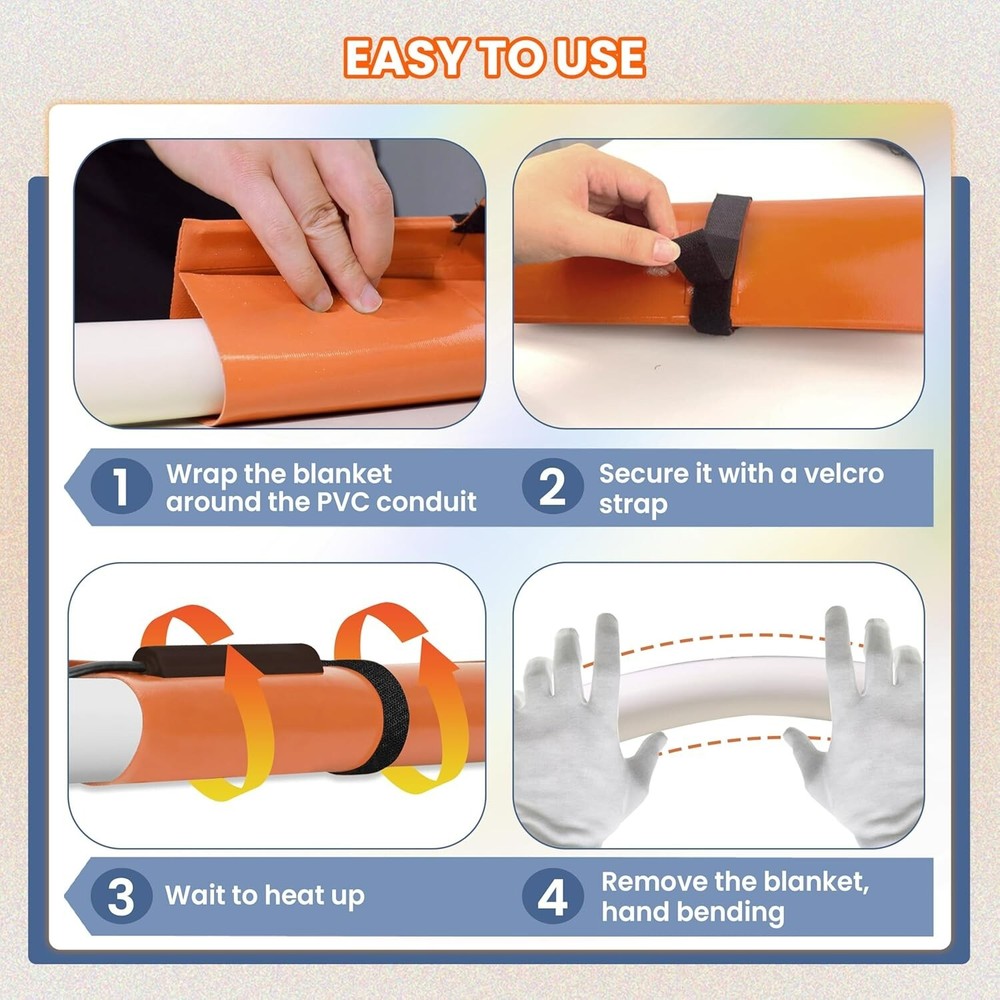 PVC Conduit Heating Blanket Bender (1/2"–1-1/2") -Pipe Bending Tool