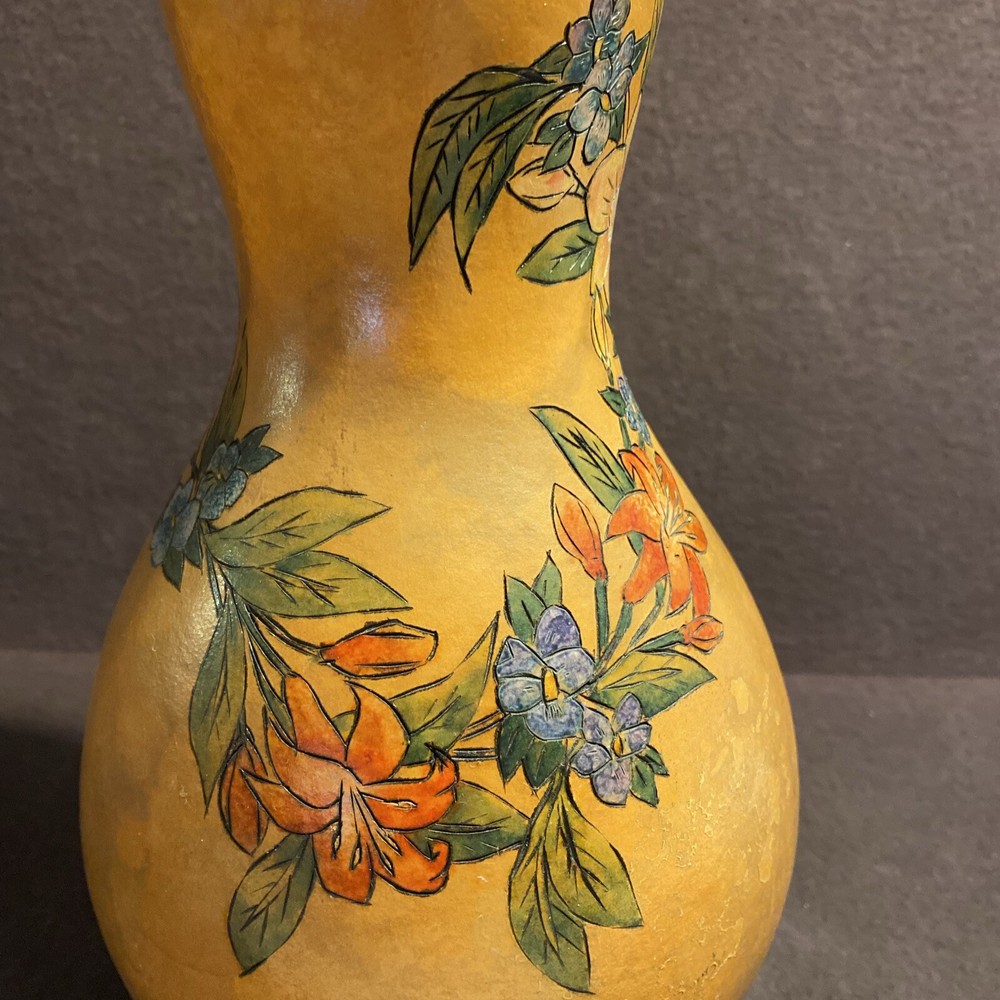 Gourd large signed Hand Painted Vintage