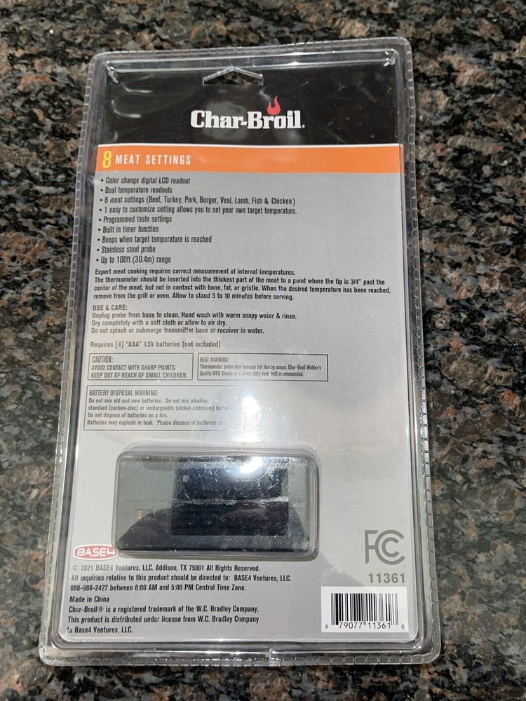 Char-Broil Color Change Wireless Programmable Meat Thermometer