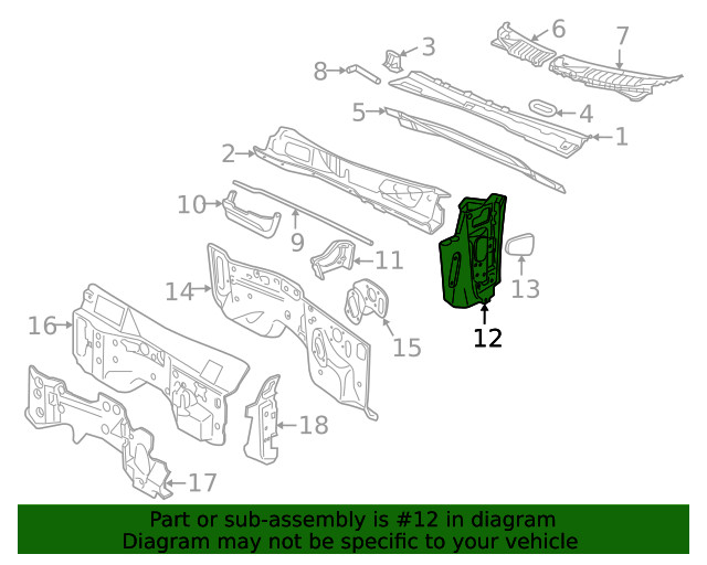 Genuine Ford Side Panel 7L2Z-7802039-A