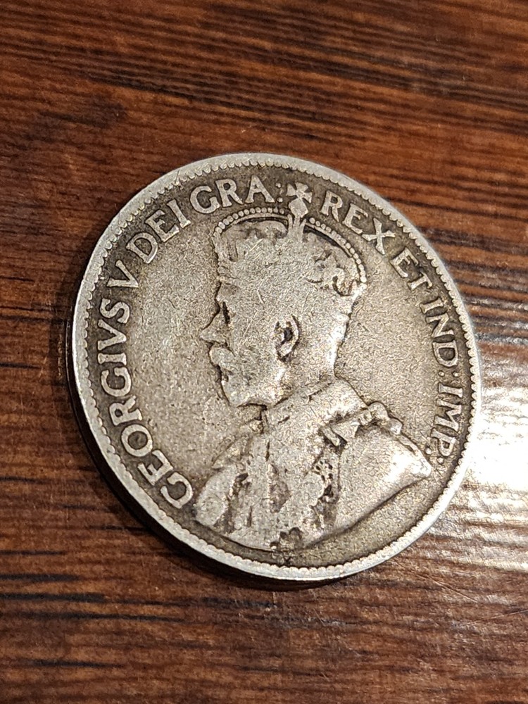 1919 Canada 25 Cents Silver Coin