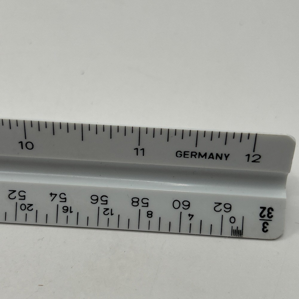 Alvin No. 110P Precise Triangle Architect Drafting Scale Ruler Germany 12"
