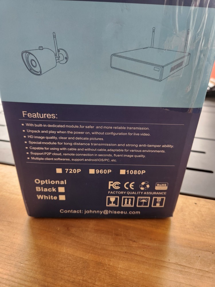 Hiseeu HD NVR Kit P2P CCTV Expandable Wireless Security System NEW