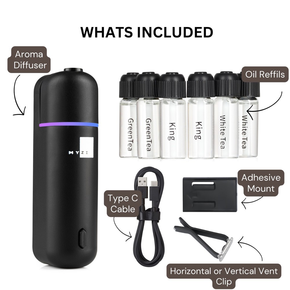 Car Diffuser With 6 Oils Included - essential oil diffuser gift set