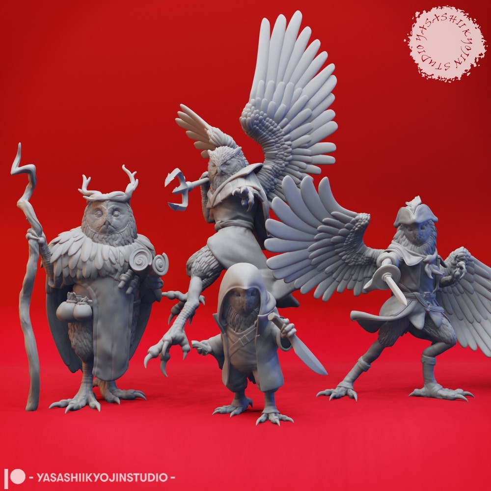 Owlin - 32/54mm Miniature for Tabletop RPGs (DnD, D&D, Pathfinder)