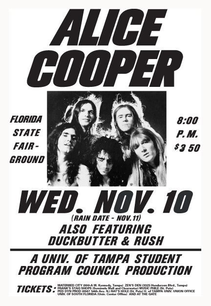 ALICE COOPER - FLORIDA STATE FAIR 1971 POSTER