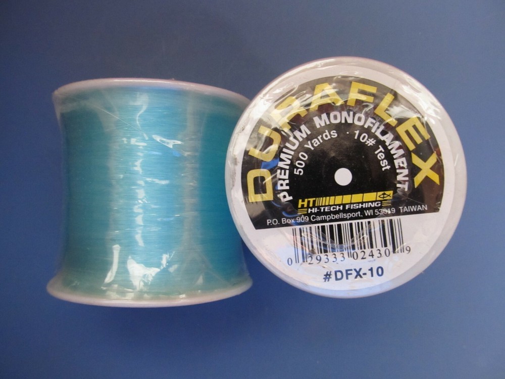 HT Tackle Duraflex Premium Monofilament line 10 pound test. 2 spools #DFX-10 NEW