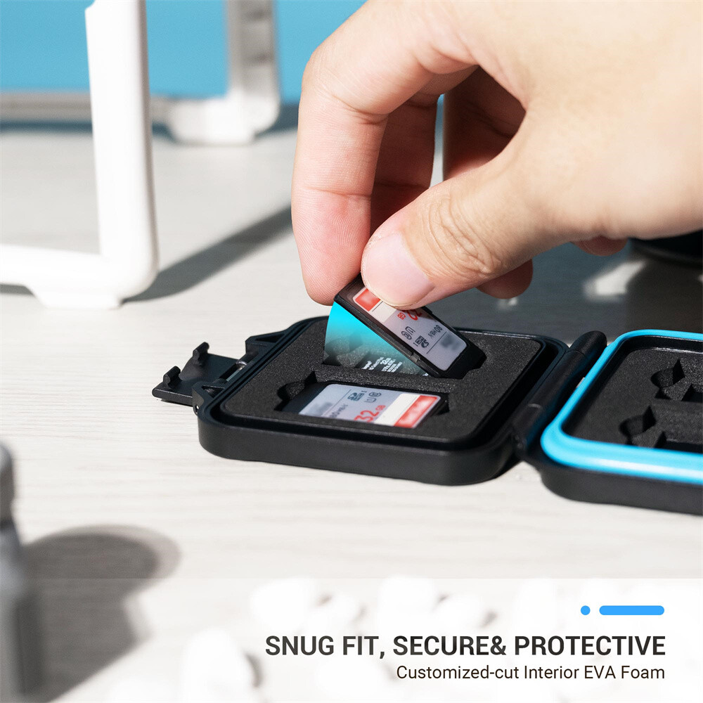 12 / 16 Slots TF Micro SD MSD SD CF Type A Memory Card Case Holder Storage Box