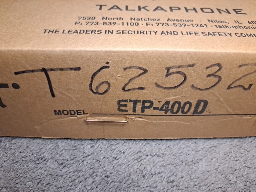 Open Box Talk A Phone ETP-400D 2 Button Emergency/info Phone