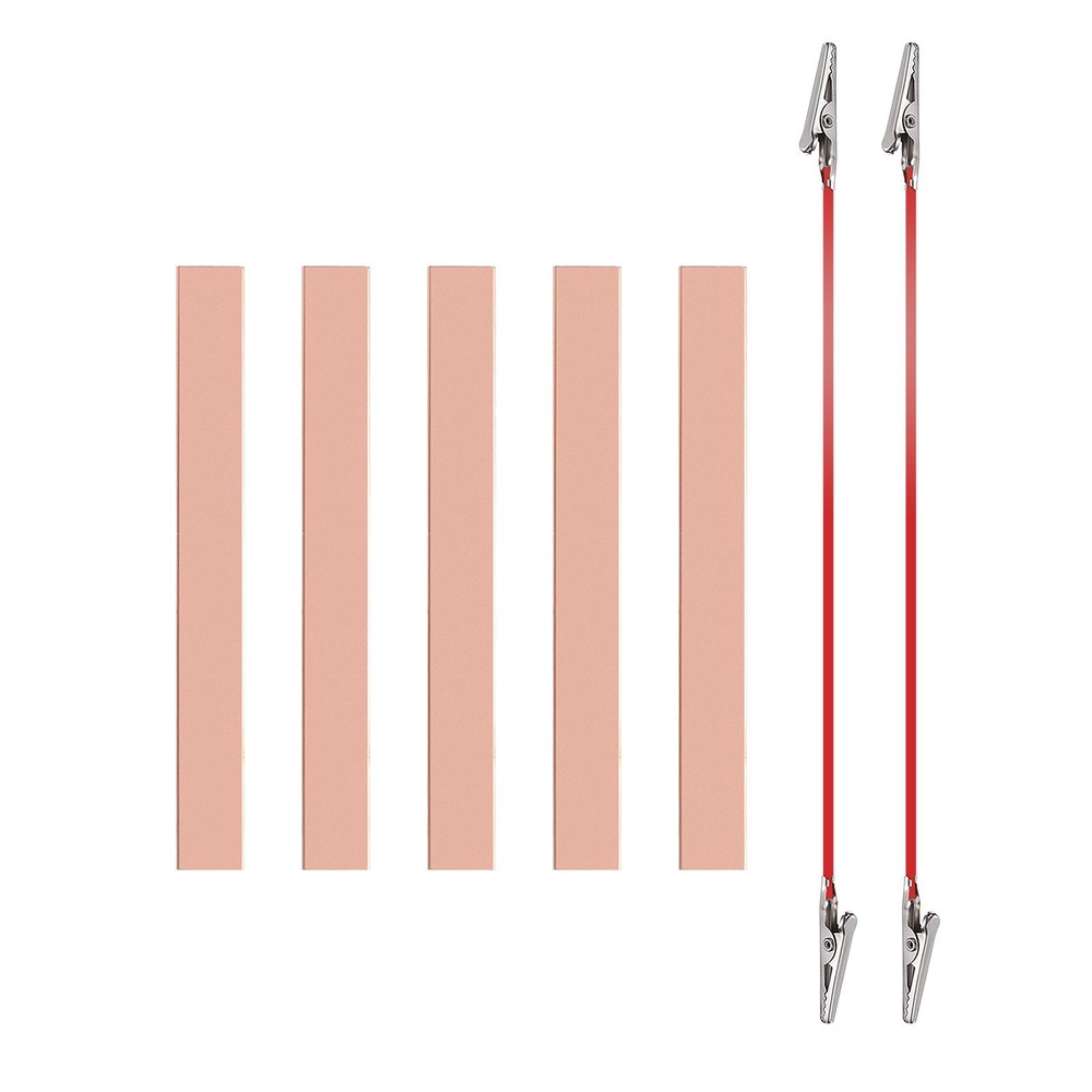 10x100mm Pure Copper Anode Sheet, 5 Pack 99.995% Pure Copper Electrode Plates