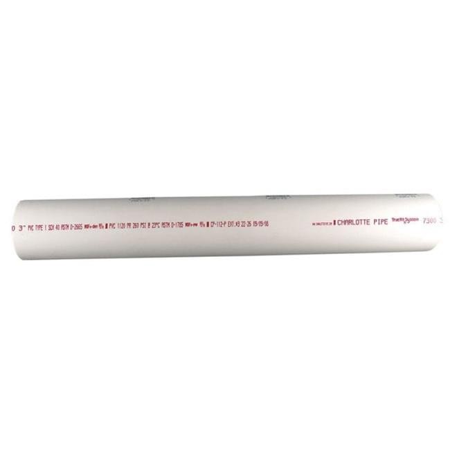 Charlotte Pipe & Foundry PVC073000200 PVC Schedule 40 Solid Pipe 3 in. x 2 ft.