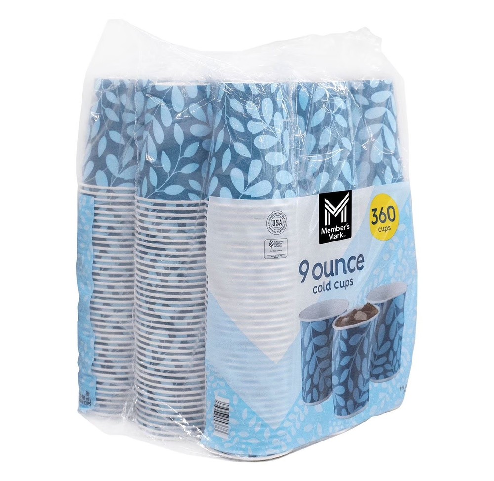 Member's Mark Printed Paper Bath Cold Cup 9 oz., 360 ct.
