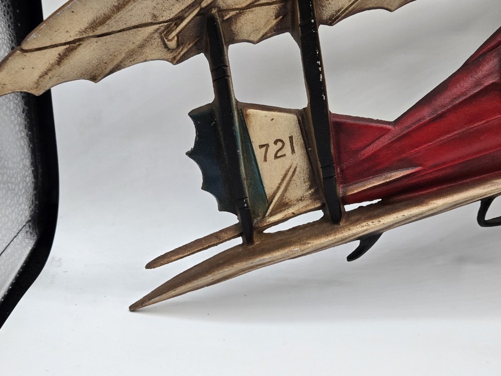 Vintage Sexton Cast Iron WWI Bi-plane Wall Decor