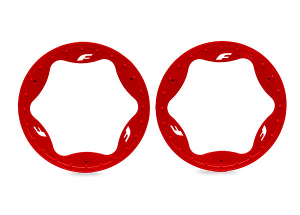 Traxxas 10948-RED - Rear Beadlock Rings, Red