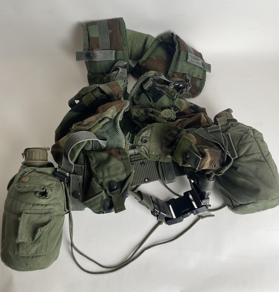 USGI Enhanced Tactical Load Bearing Vest Complete Kit BDU "EXCELLENT"
