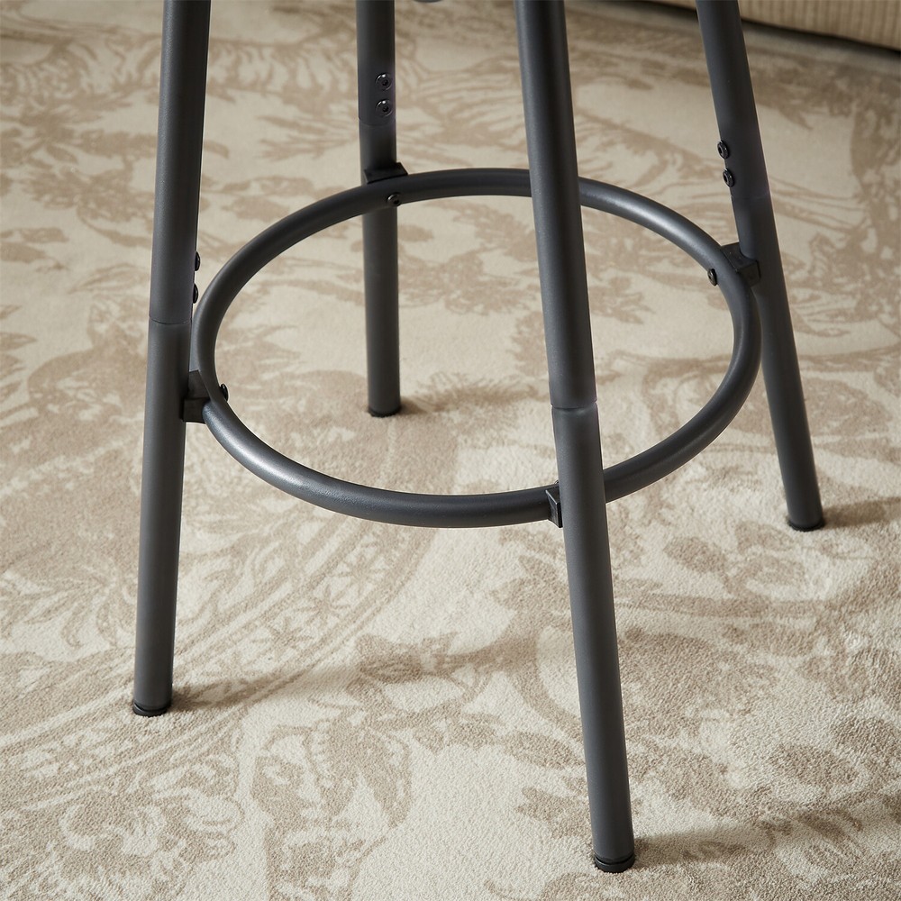 4 Piece Bar Table Set Counter Height Kitchen Pub Table w/ 3 Bar Stool Brown