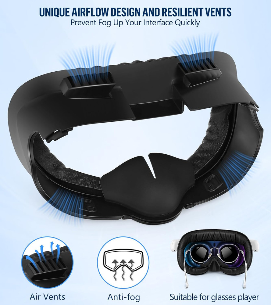 Facial Interface & Face Pad Cushion Compatible with Meta/Oculus Quest 3 Accessor