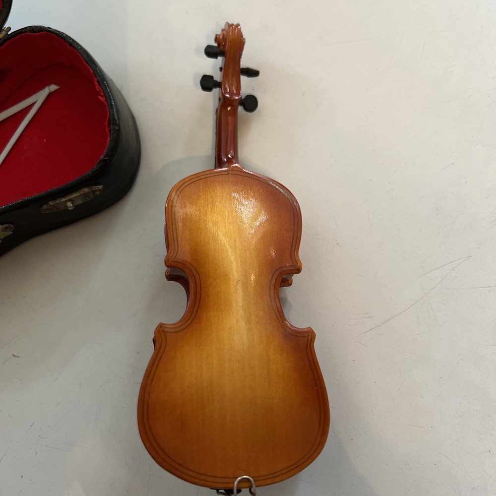 Miniature Violin Musical Instrument In Case With Bow