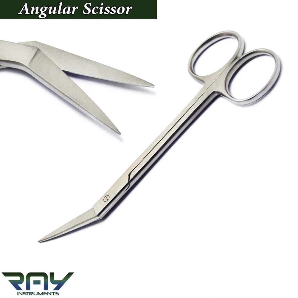 Surgical Iris Angular Scissors Dental Operating Tissue Cutting Surgery Shears