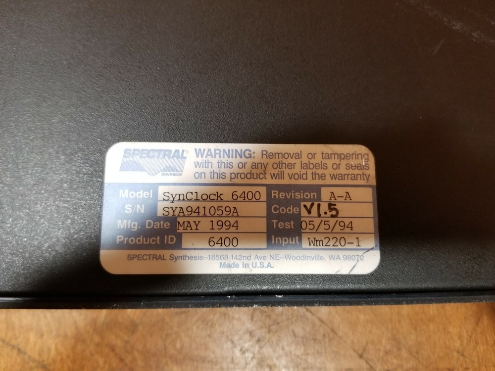 Spectral Synthesis Synclock 6400 Sync Translator