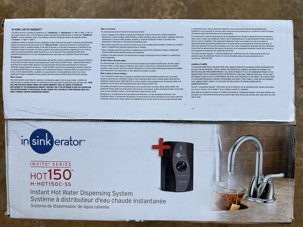 InSinkErator® Invite HOT150 Instant Hot Water Dispenser System