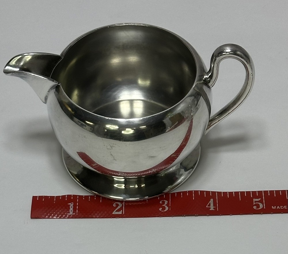 Vintage Academy Silver On Copper Creamer