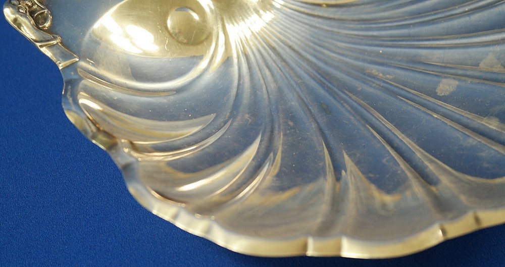 Reed & Barton Silverplate Shell Shaped Footed Bowl 11"