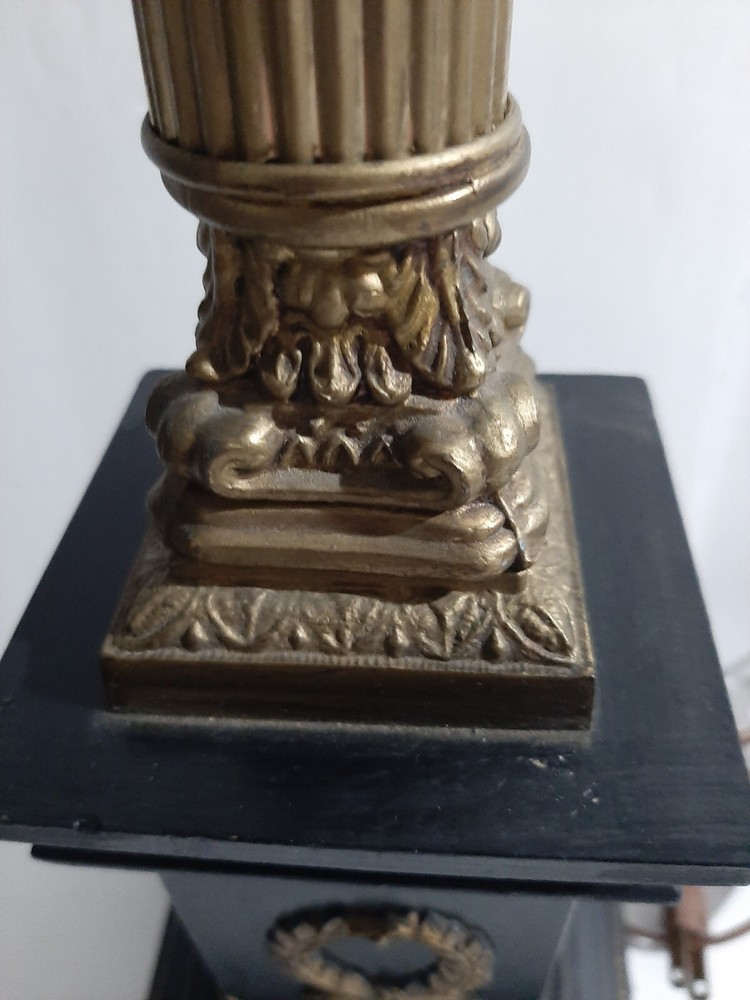 Antique Brass Column Table Lamp