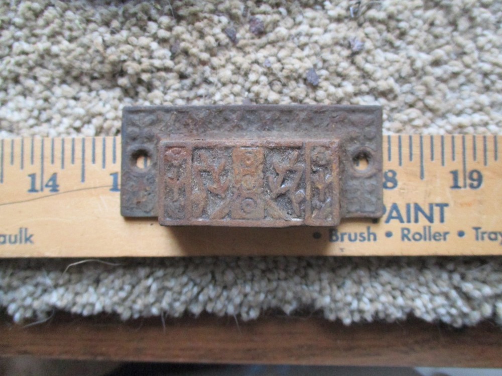 Ornate Victorian cast iron Window pulls cabinet cupboard drawer 1800's