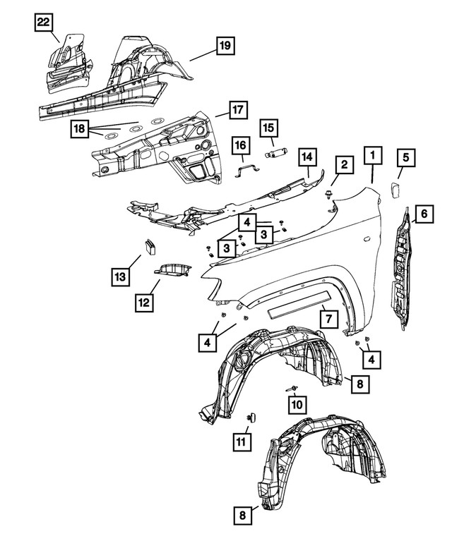 Genuine Mopar 1/4 Turn Locking Retainer 68034329AA