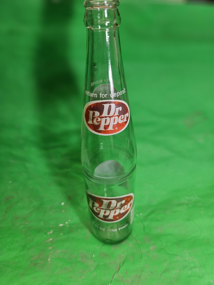 Vintage Dr Pepper 16oz Glass Bottle