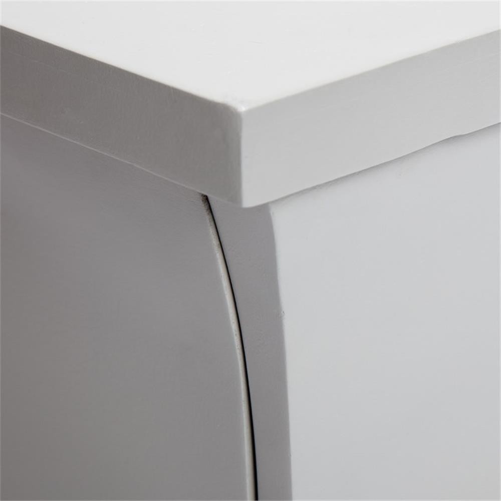 Adore Decor Arlan Side Table with Two Drawers Gray