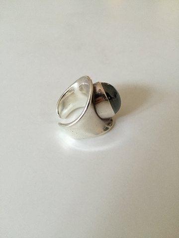 Bent Knudsen Sterling Silver Ring No 4 with Hematite