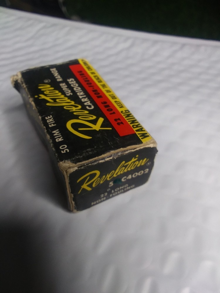 EMPTY 22 Ammo Box Western Auto REVELATION Long Rifle (BB)