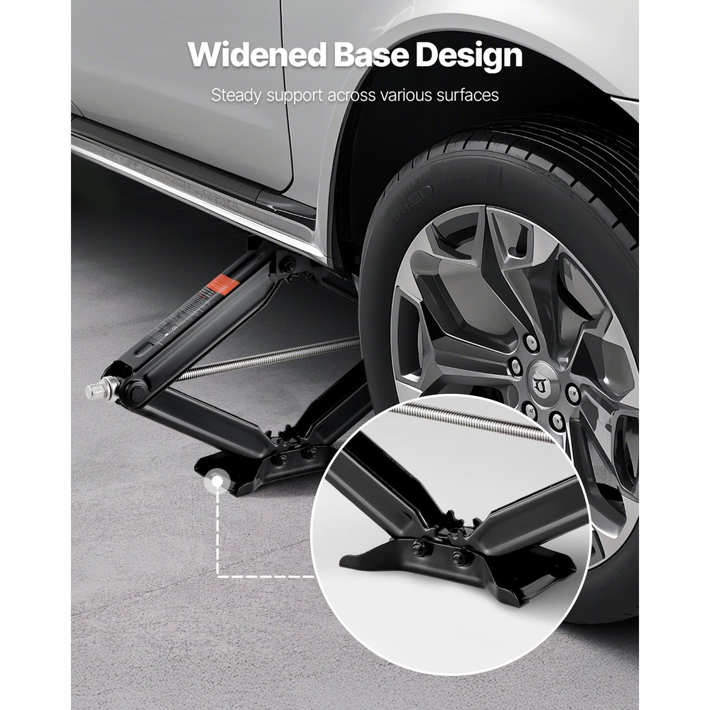 Set 4 9000lb RV Stabilizer Leveling Scissor Jacks w/Socket & Install Kit 23.4"