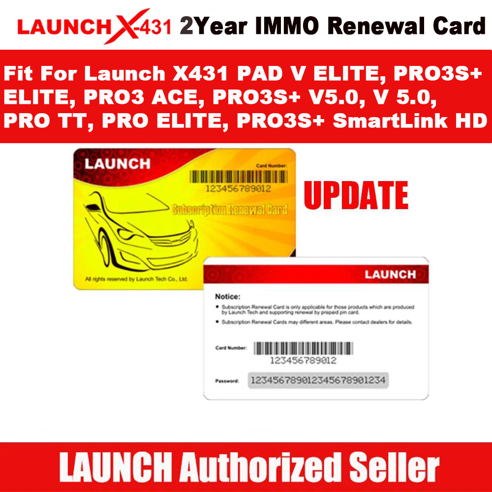 LAUNCH 2 Years IMMO Software Update Subscription for PRO3S+ SmartLink HD PAD V