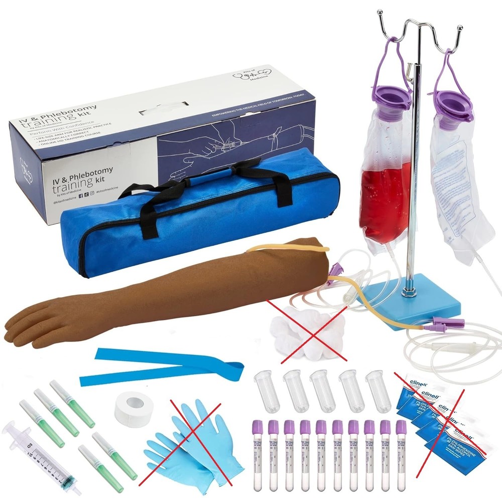 Phlebotomy Training Kit | IV, Venipuncture Arm Practice Kit EDUCATIONAL-USE