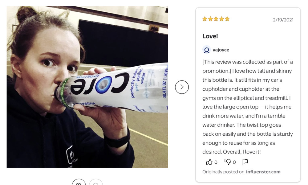 CORE Hydration Perfectly Balanced Drinking Water, 0.5 L bottles, 6 Count