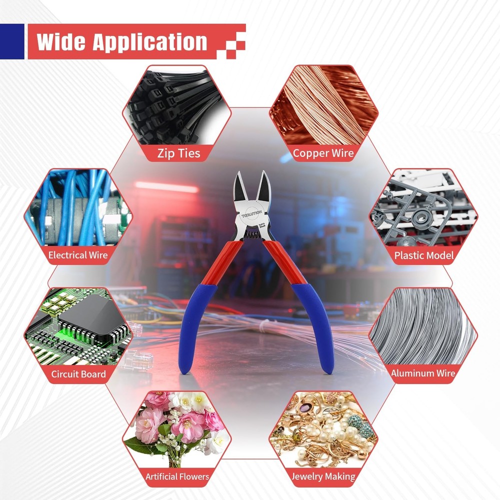 5" Small Wire Cutters - 2 Pack Side Cutter for Crafting Diagonal Cutting Plie...