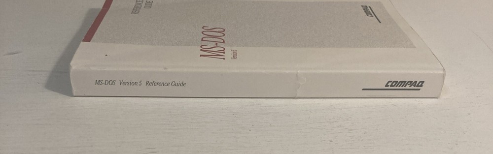 MS-Dos Version 5 Paperback Textbook Refrence Guide 1992 Compaq Industry
