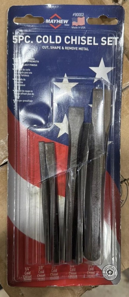 Mayhew Tools 5pc Cold Chisel Set USA 90002 NEW