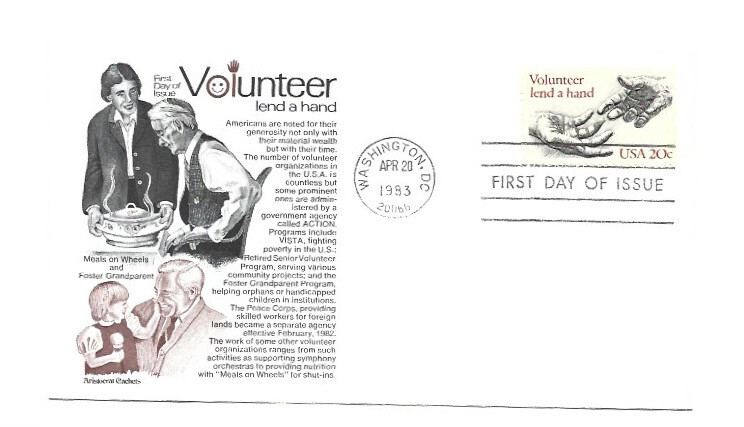 2039 Volunteer, lend a hand, Aristocrat Cachets FDC