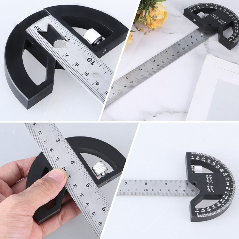 Angles Protractor Square Finder, Adjustable Constructions Protractors Carpenter