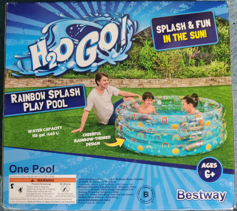 H20 GO Rainbow Splash Pool