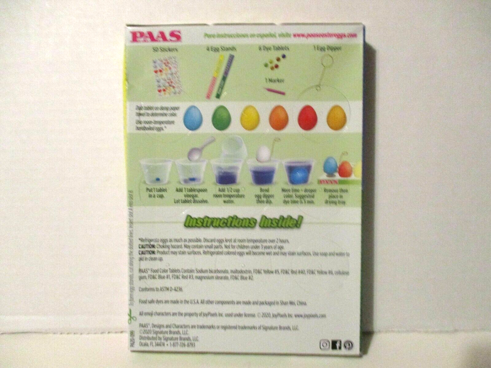 PAAS Easter Egg Coloring Kit - Eggmoji - Decorate 36 Eggs! Includes 50 Stickers