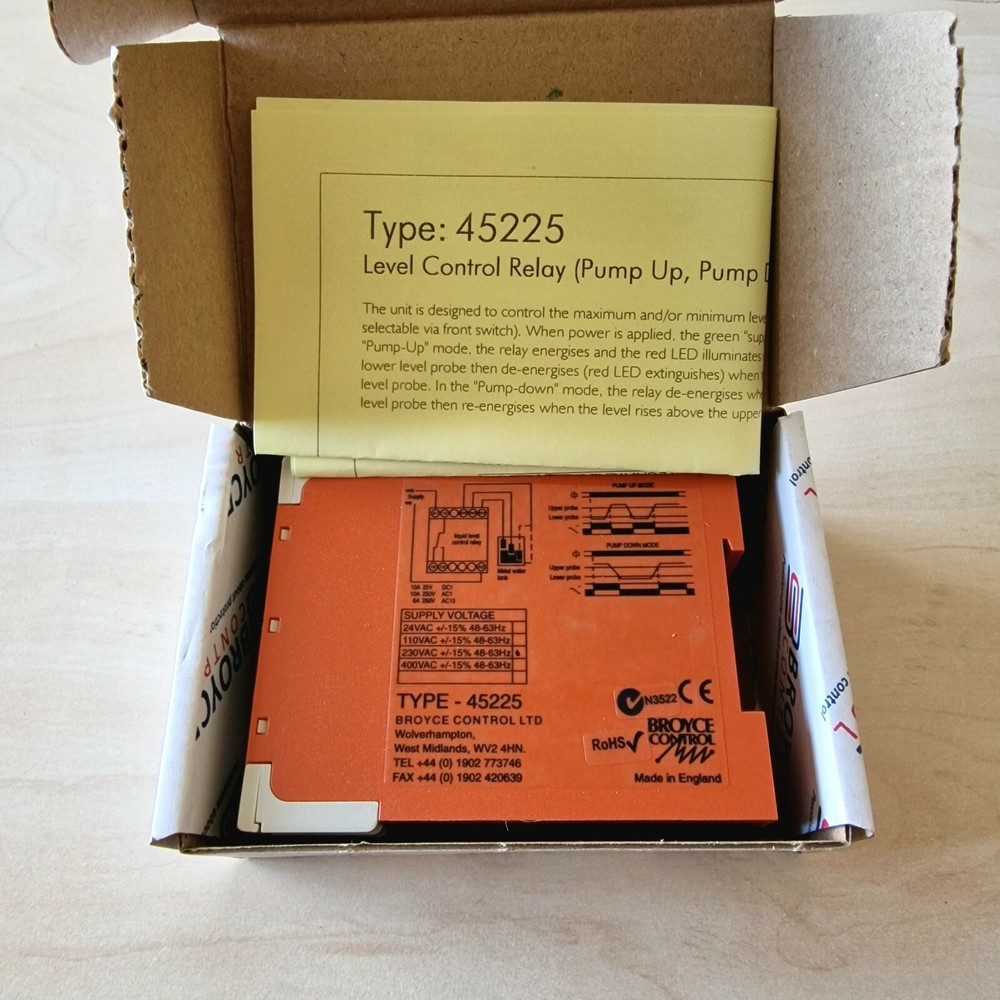 Broyce Control 45225 Level Control Relay (Pump Up, Pump Down)