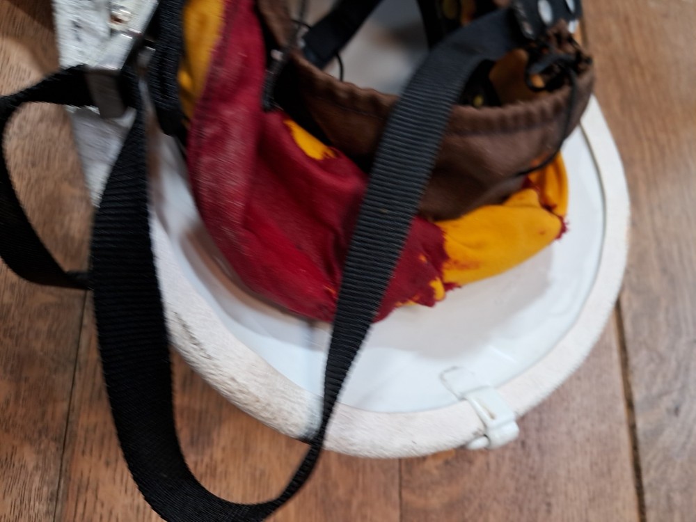 Vintage Cairns White Fire Firefighters Helmet Os